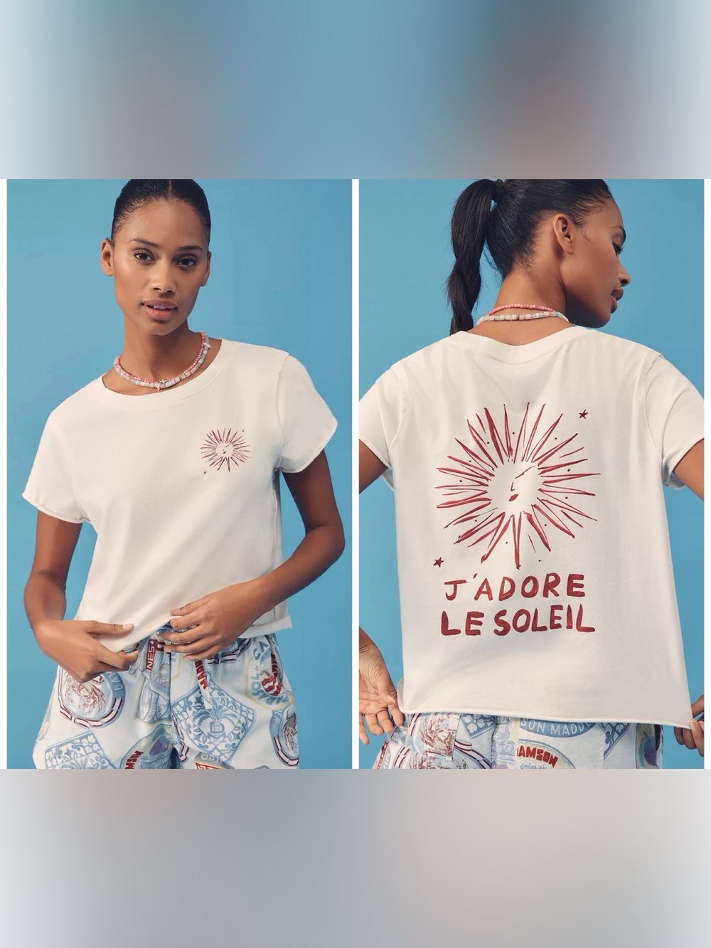 Maeve Nephthys Illustrated x Anthropologie Cotton Short-Sleeve Graphic Tee.